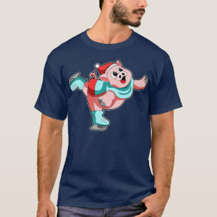 Pig at Ice skating with Ice skates 1 T-Shirt