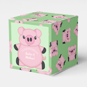 Pig Baby Shower Farm Favor Box