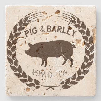 Pig & Barley Natural Stone Coaster