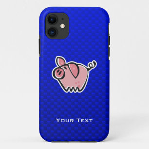 Pig; Blue iPhone 11 Case