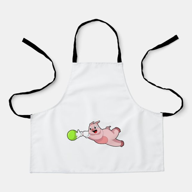 Pig Bowling Bowling ball Apron (Front)