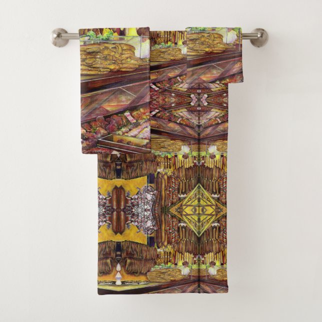 Pig, Budapest Bath Towel Set (Insitu)