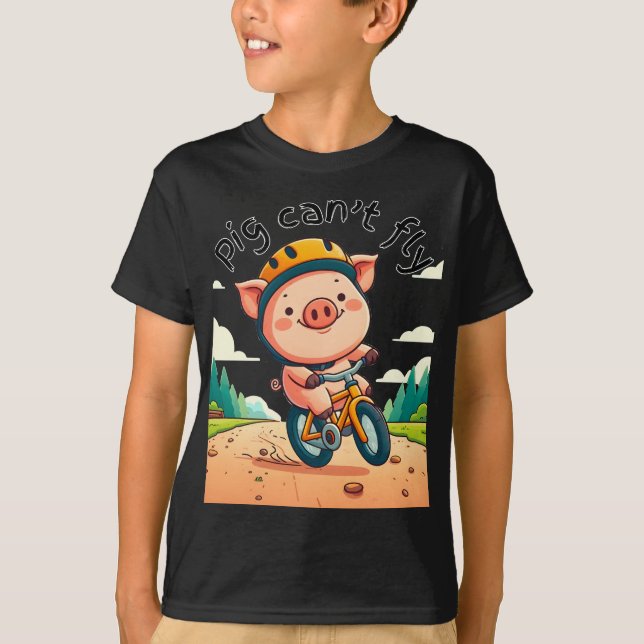 Pig Can't Fly. T-Shirt (Front)