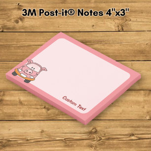 Pig Cartoon Car Post-it Notes
