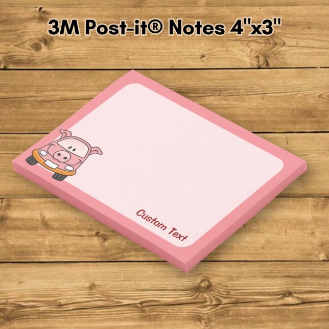 Pig Cartoon Car Post-it Notes (Creator Uploaded)