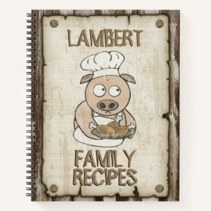Pig Chef Family Recipes Notebook