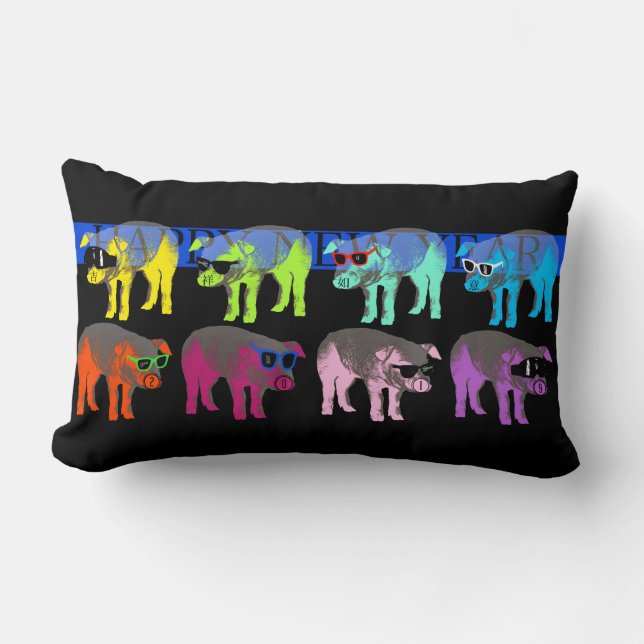 Pig Chinese New Year 2019 Pop Lumbar pillow (Front)