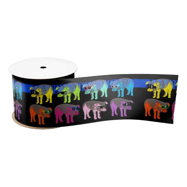 Pig Chinese New Year 2019 Pop Ribbon Satin Ribbon (Spool)