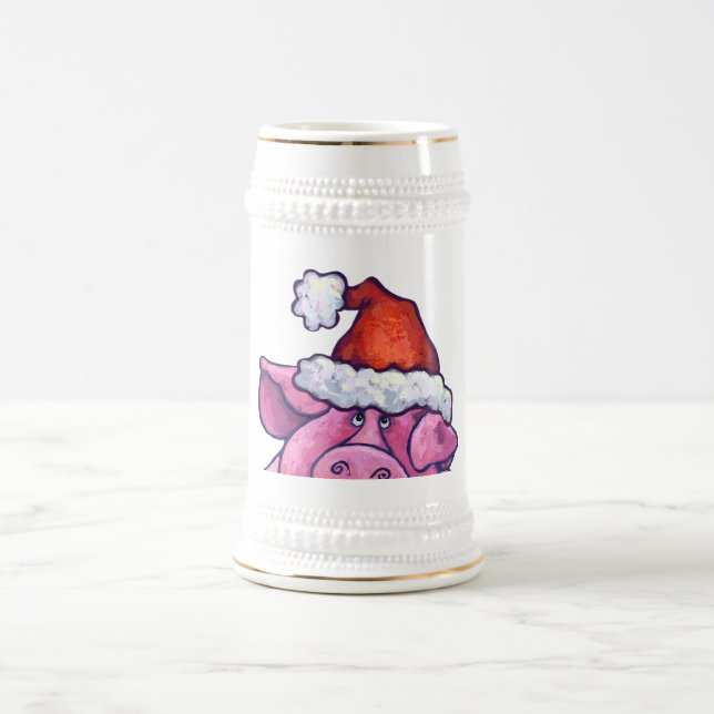 Pig Christmas Beer Stein (Center)