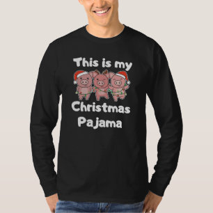 Pig Christmas Pyjamas Cute Pigs T-Shirt