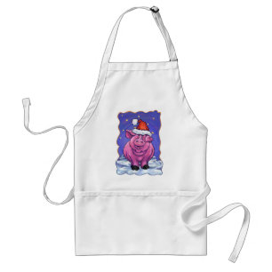 Pig Christmas Standard Apron