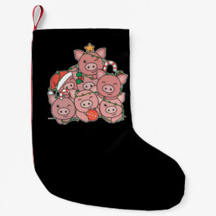 Pig Christmas Tree Funny Animal Christmas Small Christmas Stocking