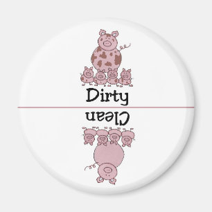 Pig Clean Dirty Dishwasher Magnet