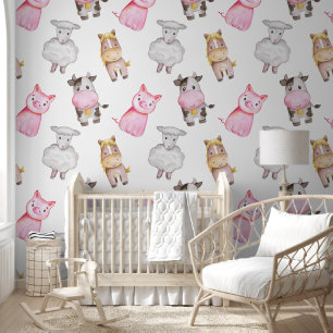 Pig Cow Horse Sheep Wall Covering 