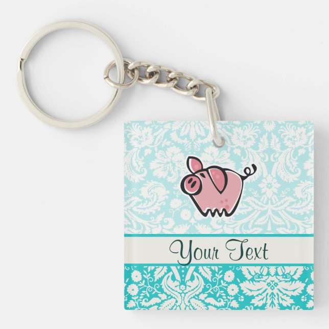 Pig; Cute Keychain (Front)