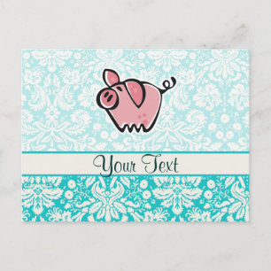 Pig; Cute Postcard