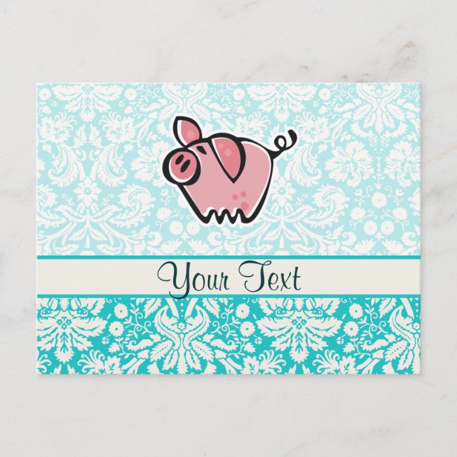 Pig; Cute Postcard (Front)