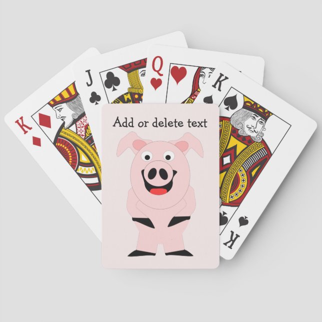 Pig Design Personalised Playing Cards (Back)