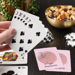 Pig Design Personalised Playing Cards