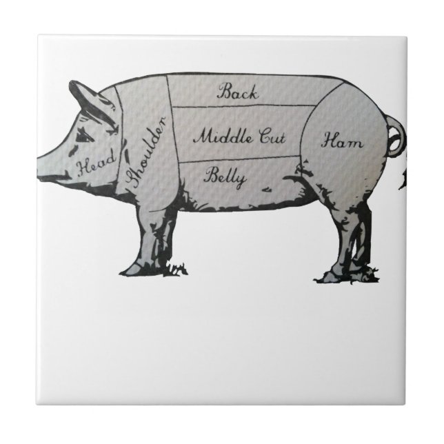 Pig Diagram Tile (Front)