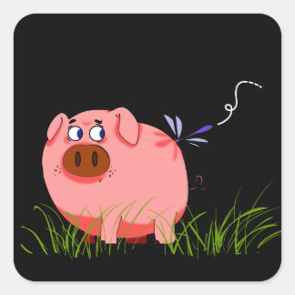 Pig Dragonfly Sticker