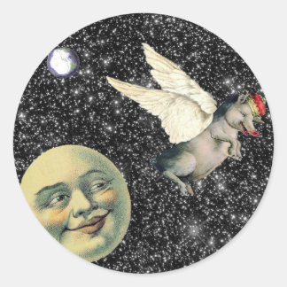 Pig Dreams Classic Round Sticker