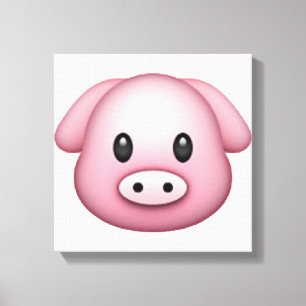 Pig - Emoji Canvas Print
