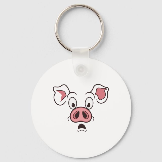 Pig Face Costume  Keychain (Front)