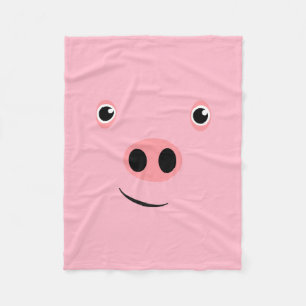 Pig Face Fleece Blanket