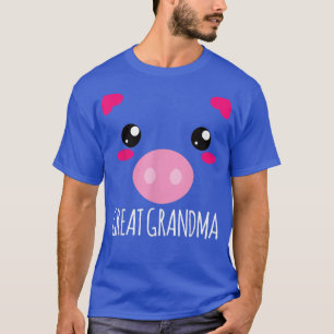 Pig Face Kawaii Halloween Costume For Great Grandm T-Shirt