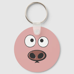 Pig Face Keychain