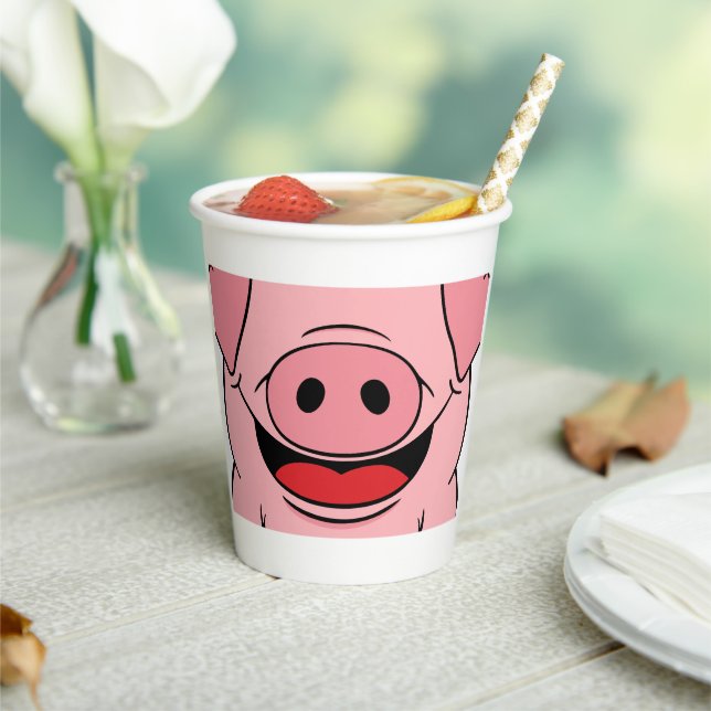 Pig Face Paper Cups (Insitu)