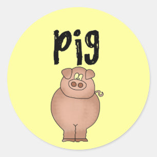 Pig Farm Animal Tshirts and Gifts Classic Round Sticker