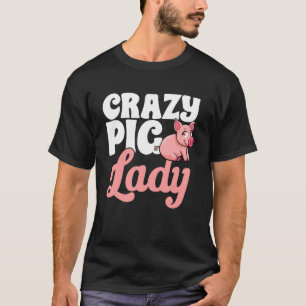 Pig Farm Animals - Crazy Pig Lady Pullover Hoodie
