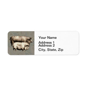 Pig Farm Pays Antique Illustration Art