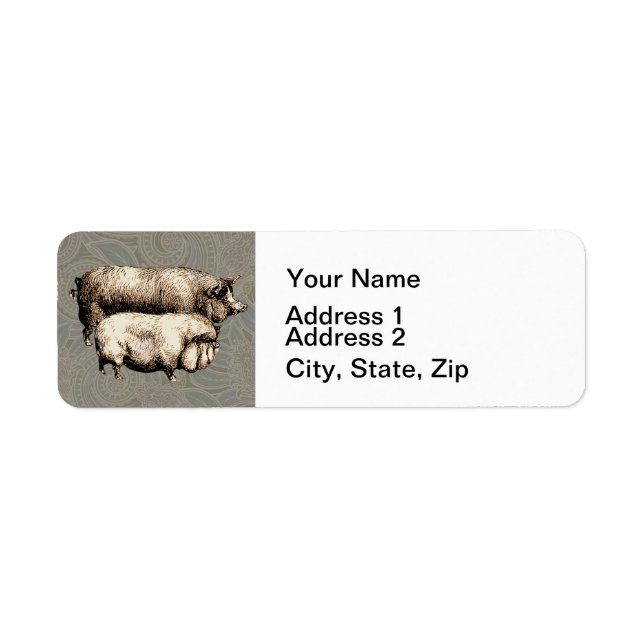 Pig Farm Pays Antique Illustration Art (Devant)