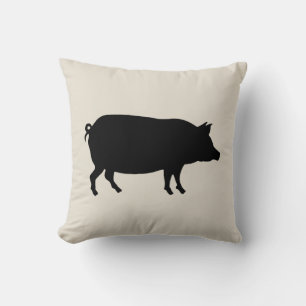 Pig Farmhouse Style Throw Pillow