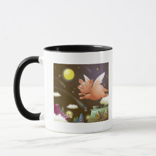 Pig flying in the sky mug