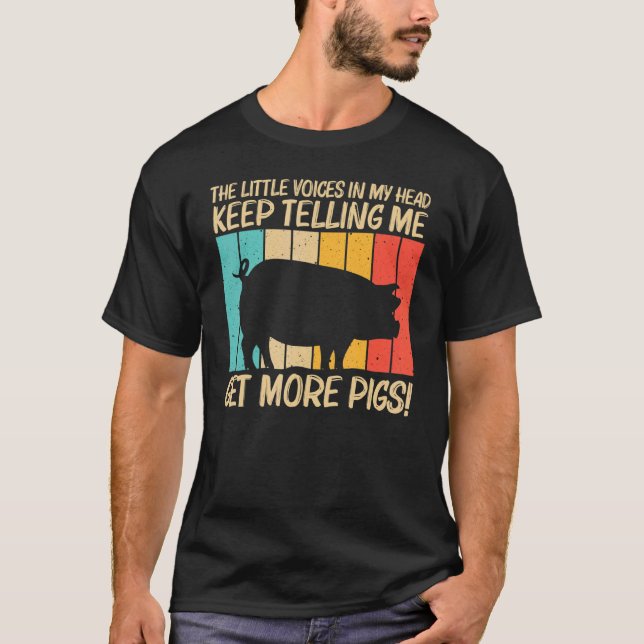 Pig For Men Women Pig Farmer Farm Farming T-Shirt (Front)