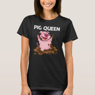 Pig For Women Mom Hog Farmer Farm Animal T-Shirt