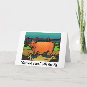 pig get well soon card