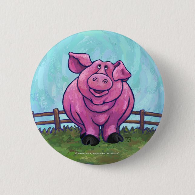 Pig Gifts & Accessories 2 Inch Round Button (Front)