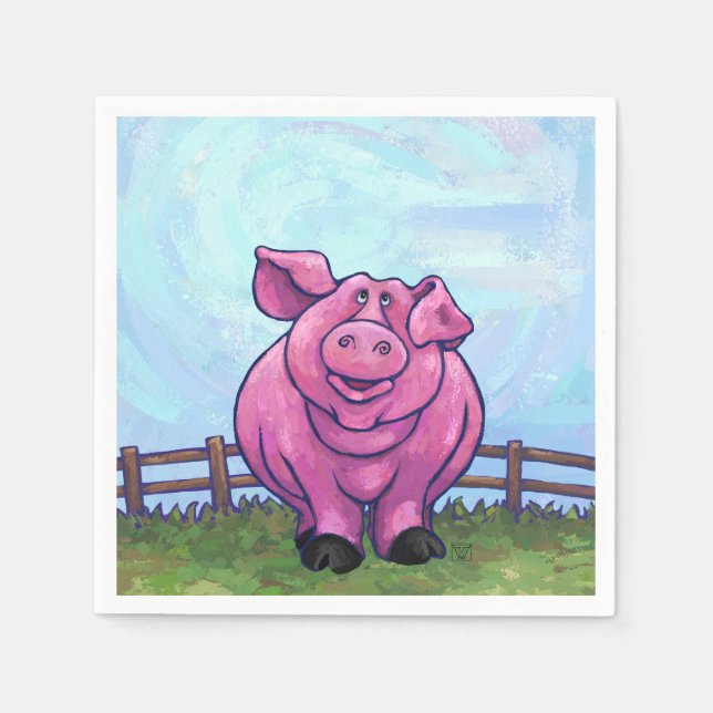 Pig Gifts & Accessories Napkin (Front)