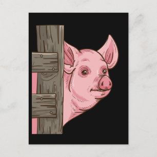 Pig Gifts For Pig Lovers Farmer Swine Women Pig Postcard