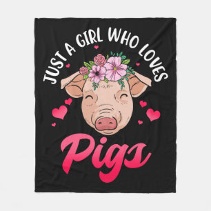 Pig Gifts For Pig Lovers Women Pig Gift Swine Pig Fleece Blanket