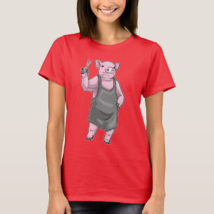 Pig Hairdresser Scissors T-Shirt