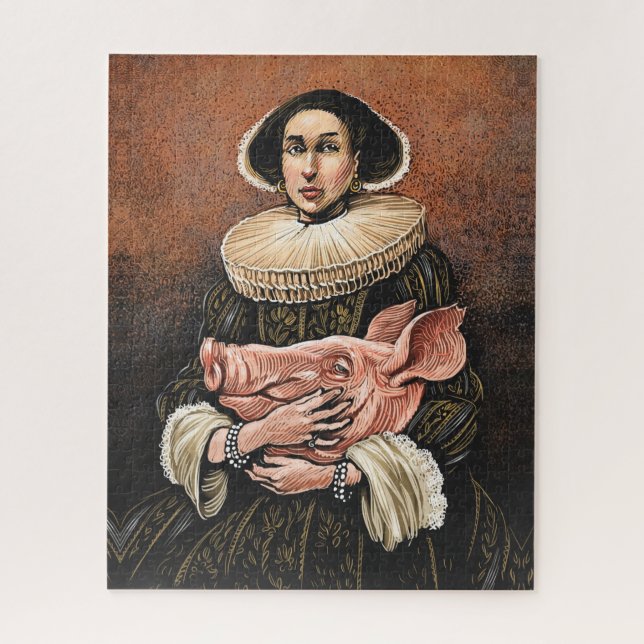 Pig Head Puzzle (Vertical)
