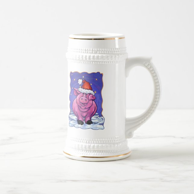 Pig Holiday Beer Stein (Right)
