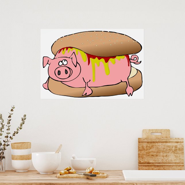 Pig Hot Dog Poster (Creator Uploaded)