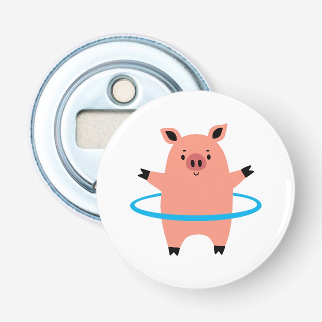 Pig Hula Hoop Bottle Opener (Front)